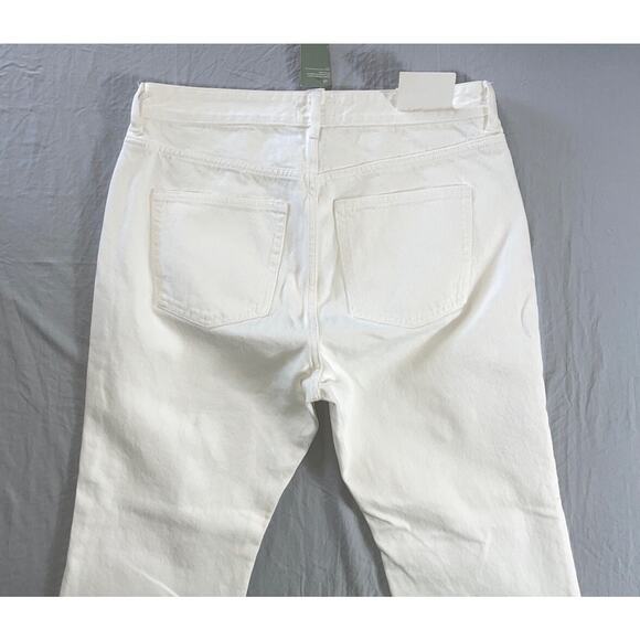 H&M High Waist Flare Ankle Length Stretch Denim Jeans. White, Women's 12. NWT!! - Picture 8 of 10